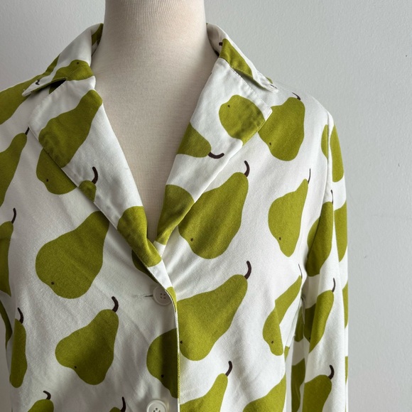 MARIMEKKO Päärnyä Pear Print Cotton Twill Jacket Mika Piirainen 40 / 12 - Picture 3 of 12